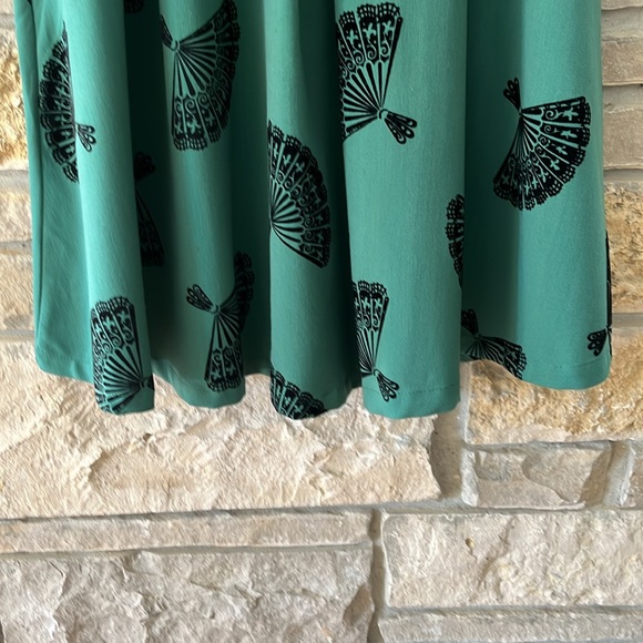 Bettie Page Las Vegas Vintage Inspired A-line Green Skirt Size Medium - Picture 10 of 16